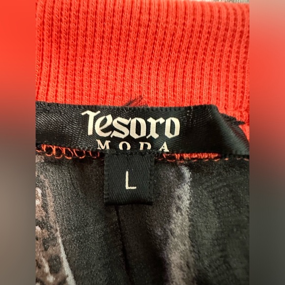 Tesoro Moda Long Sleeve Sheer Blouse, Size L - Picture 4 of 9